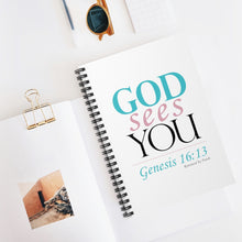 Load image into Gallery viewer, God Sees You Spiral Journal
