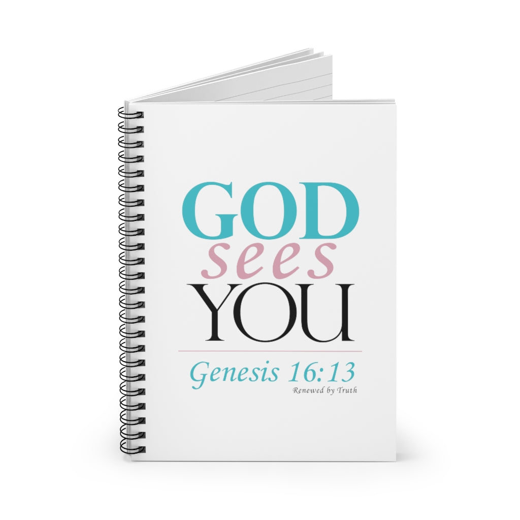 God Sees You Spiral Journal